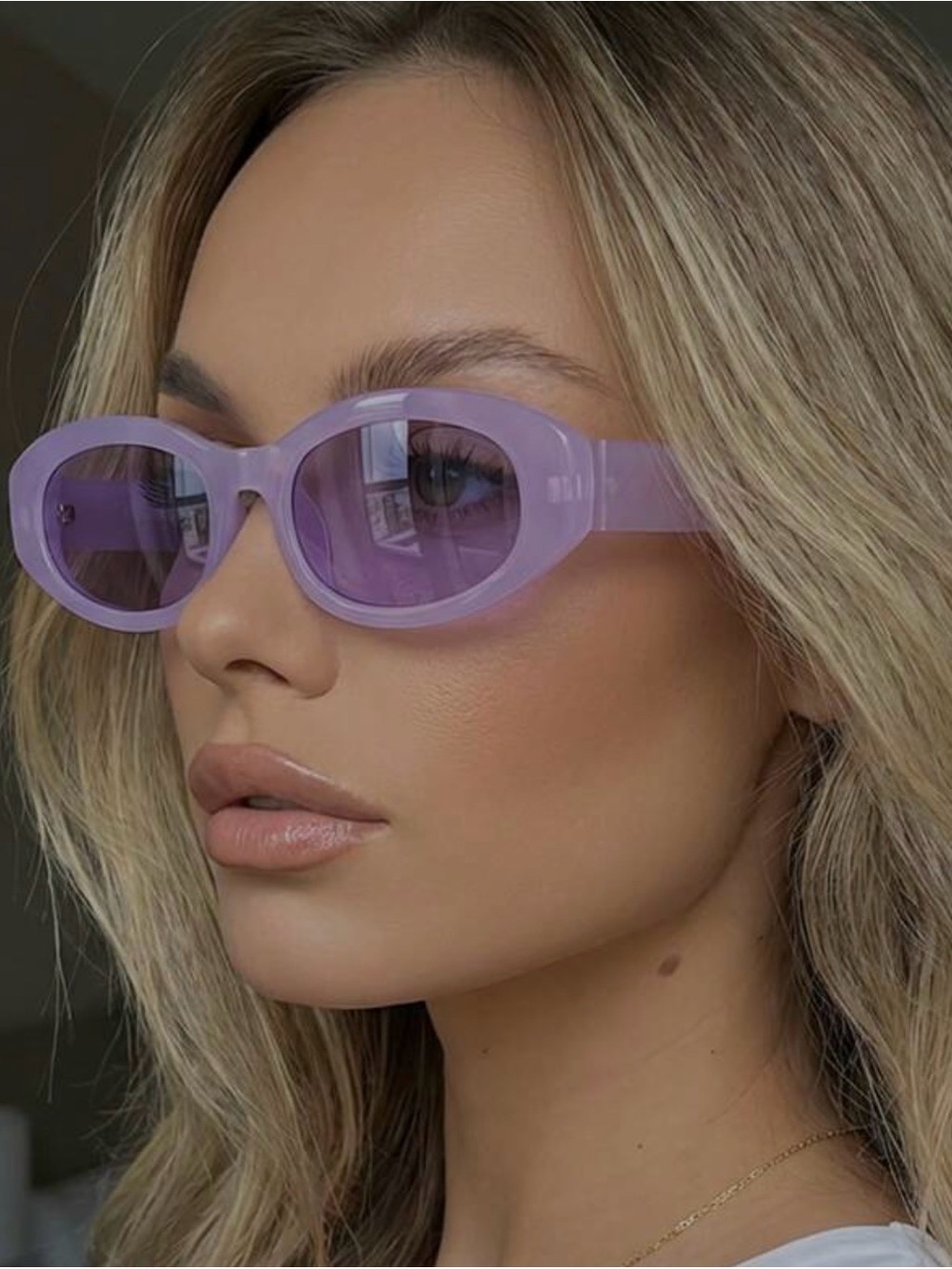 Purple Oval Women's Sunglasses